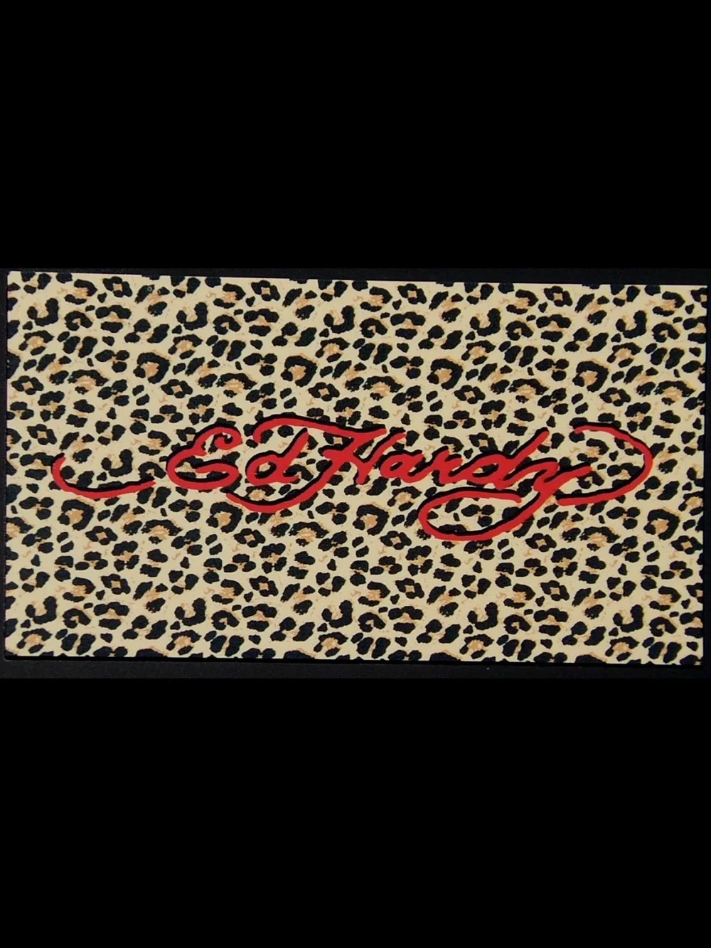 Ed Hardy Snow Leopard Print Faux Fur Throw Blanket Y2k aesthetic